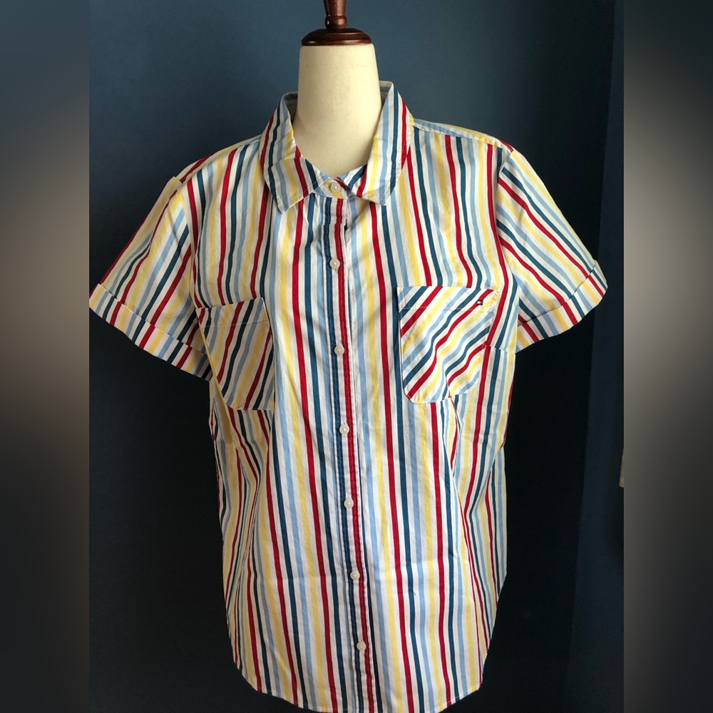 Women’s Striped Camp Shirt